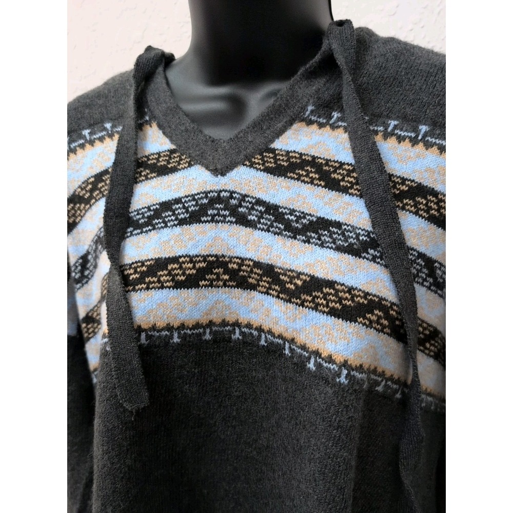 C&C California Baja Stripe Style‎ Hoodie Sweater Grey Size Medium NWT